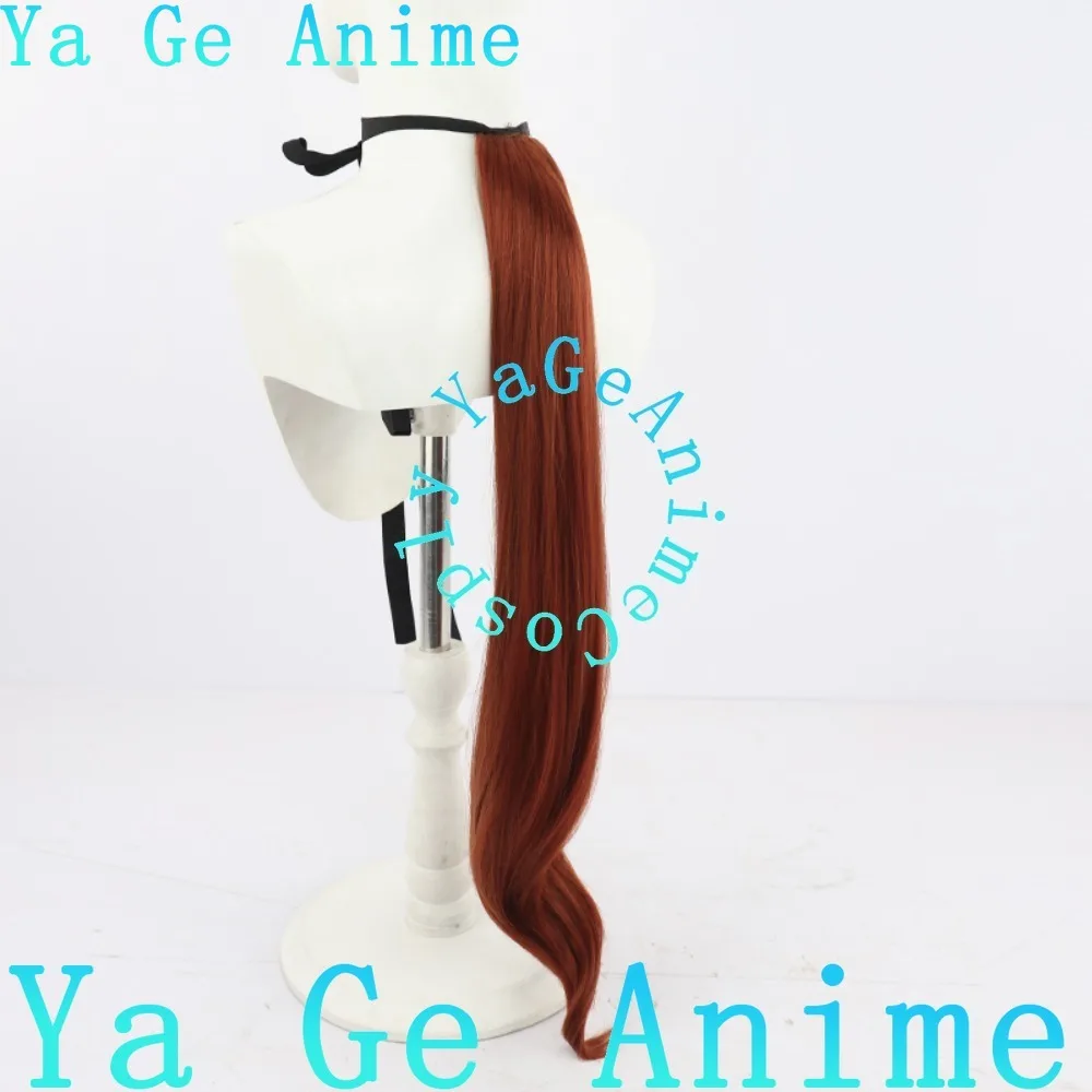 Wig Cosplay Uma Musume Pretty Derby Rudolph Emperor dengan Ekor Permainan Anime Pesta Karnaval Halloween Rambut Sintetis Tahan Panas