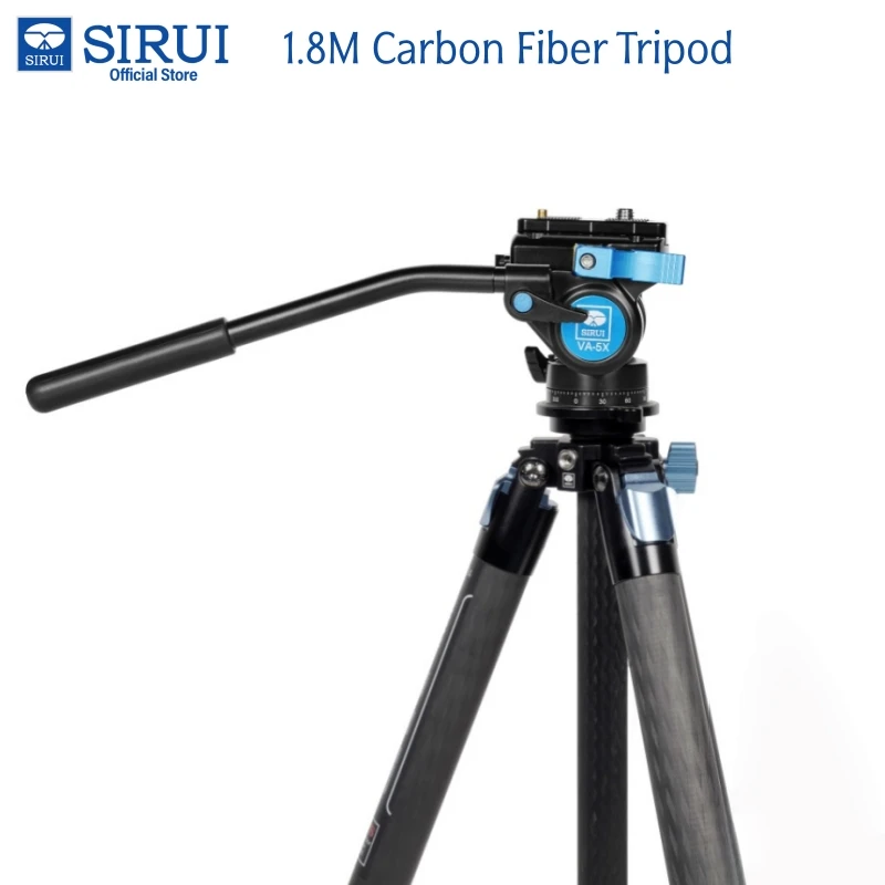 

Штатив SIRUI 1,8 м из углеродного волокна для Canon Sony DSLR видеокамеры, профессиональный штатив с прямоугольной центральной колонкой ST-224 + VA-5X