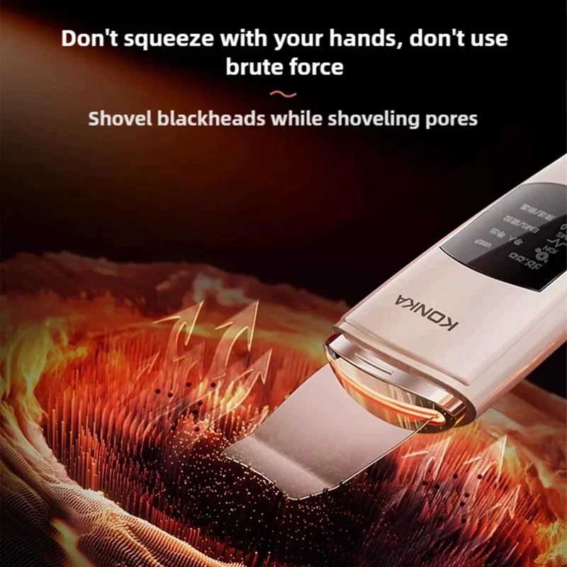 جهاز تنظيف البشرة بالموجات فوق الصوتية الصغيرة الاهتزاز ملعقة الوجه مزيل الرؤوس السوداء جهاز تنظيف الوجه بالموجات فوق الصوتية للعناية بالبشرة أداة نظيفة