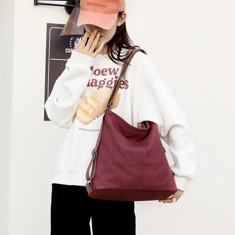 New Fashion Top Sale Youth Big Size Girls Canvas Shoulder Bags Designer Brands Leisure Women Students Backpack For Shopping