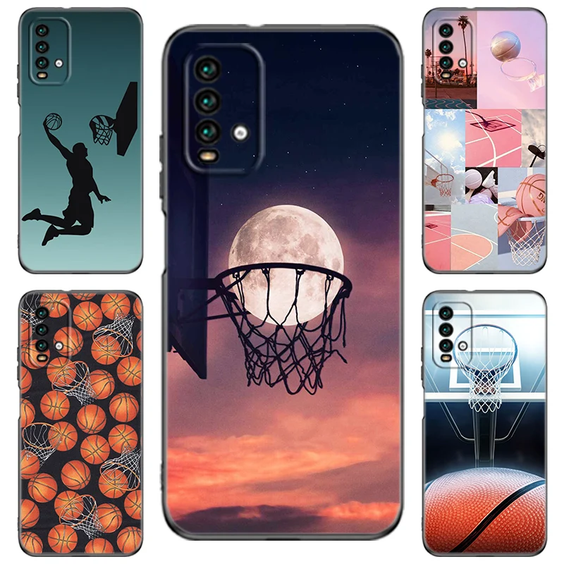 Basketball Sports Basket Black Phone Case For Redmi 10 Prime A1 A2 Plus K30 K40 Gaming K60 Pro 9 9A 9C 9T 10A 10C 12 12C 13C