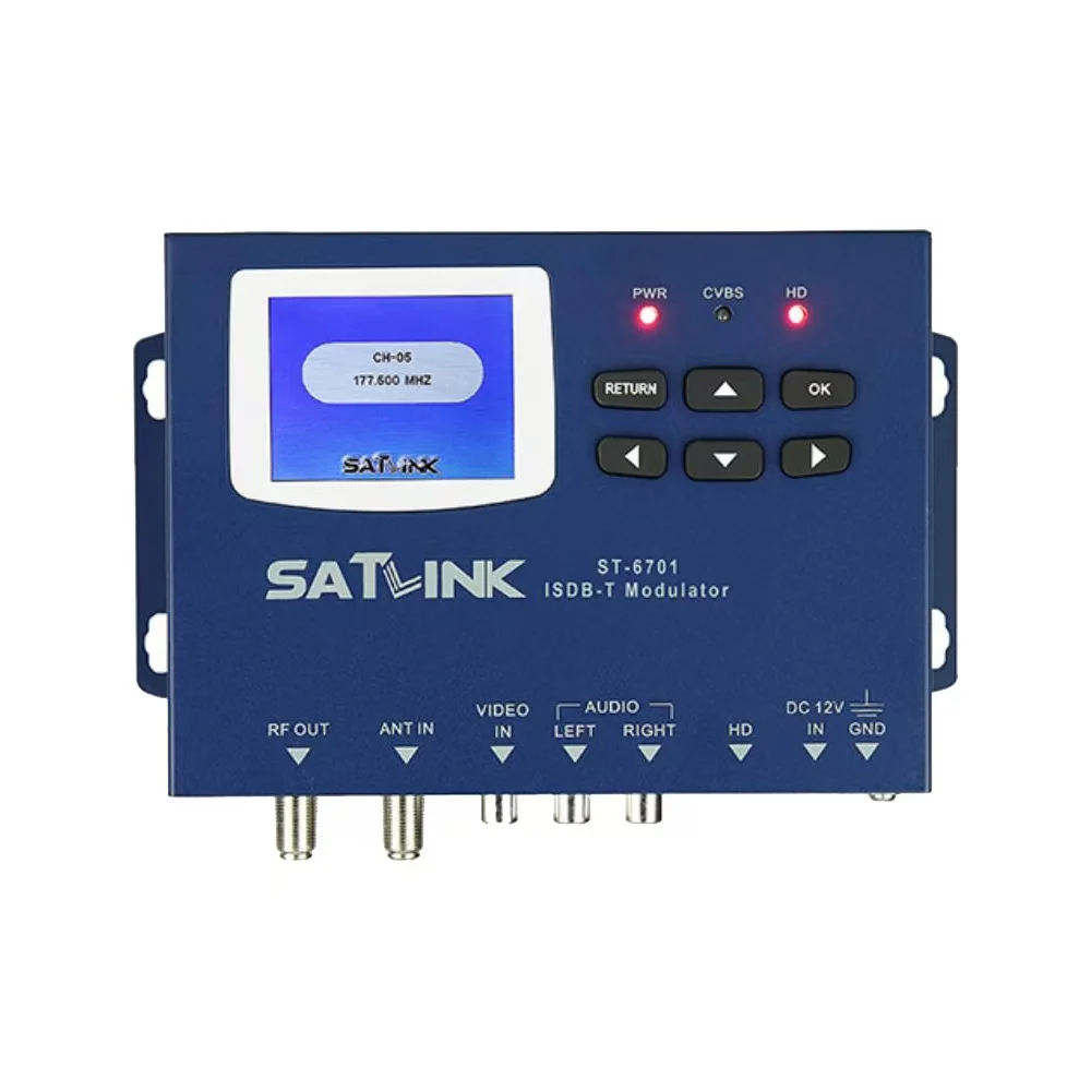 SATLINK ST-6701 HDMI ISDB-T RF Modulator 1-Channel MPEG1/4 H.264 AVC Single Route RF Signal Transmitter for TV System