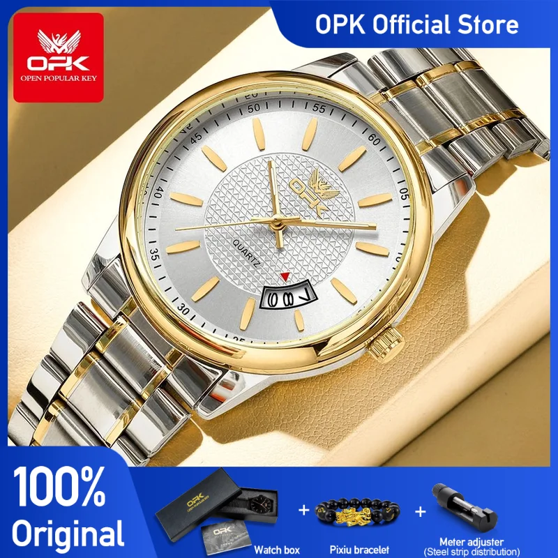 

OPK 6028 Watches For Men Luxury Classic Original Quartz Watch for Man Waterproof Stainless Steel Luminous Reloj Hombre