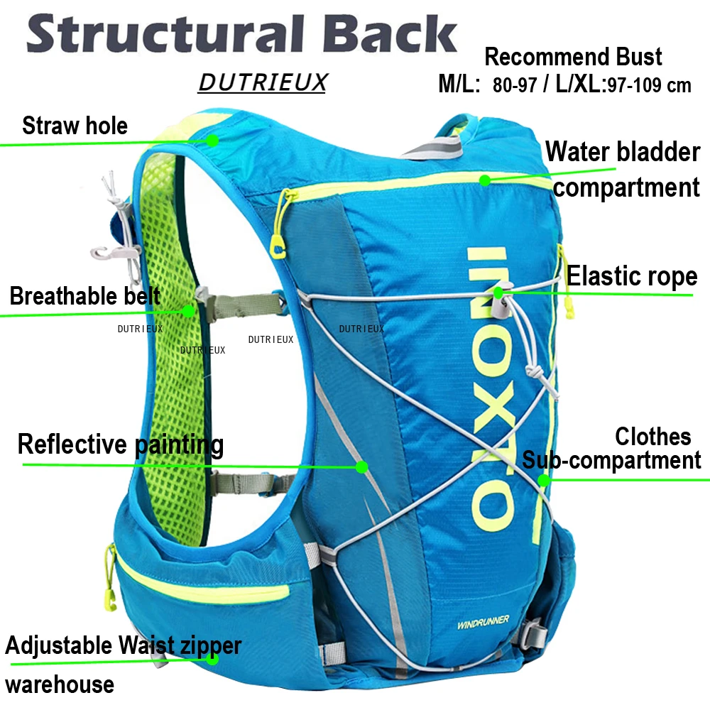8L Running Bags Men's and Women's Outdoor Backpacks Running Reflective Backpacks Cycling Hiking Water Bags Backpacks Exquisite