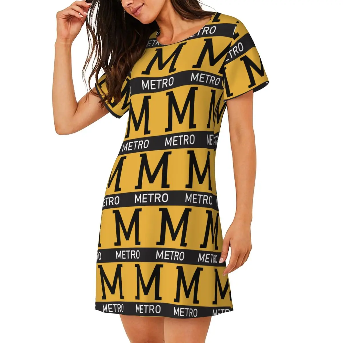 Custom Tyne And Wear Metro Short Sleeves Nightdress For Sleeping Sleepshirts Women Short Sleeve Nightgowns Soft Pajama Dress
