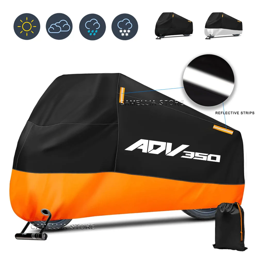 

For ADV350 ADV 350 2021 2022 Motorcycle Cover Waterproof Outdoor Rain Dustproof UV Protector Covers