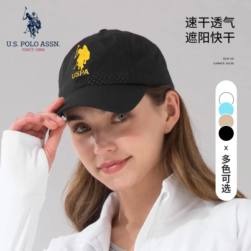 U.s. Polo Assn. Breathable Quick-drying Couple Baseball Cap Fashion New Lightweight Mesh Sweat-wicking Men And Women Sun Hat