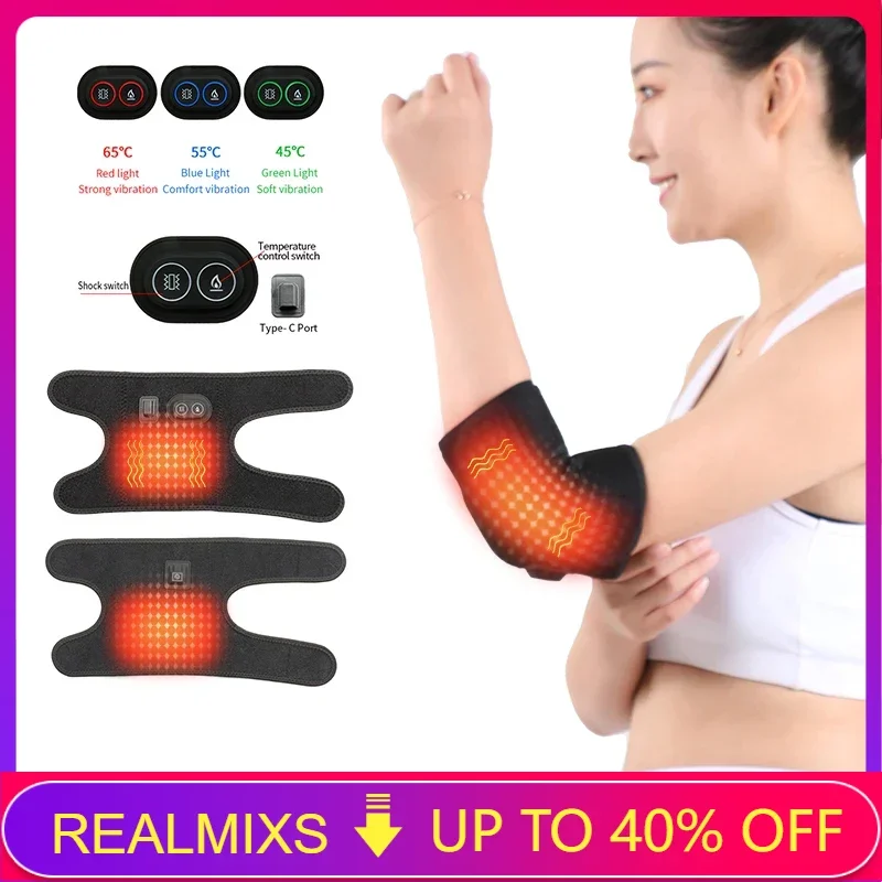 USB Heated Elbow Wrap Elbows Electric Heating Arm Elbow Pad Wrap  Brace Portable Heated Wrist Arm Sleeve Brace Support