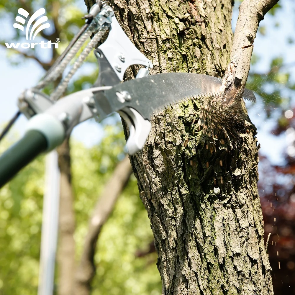 12FT Heavy Duty Garden Telescopic Long Handle Tools Wood Cutting Machine Pruning Saw For Tree Branches
