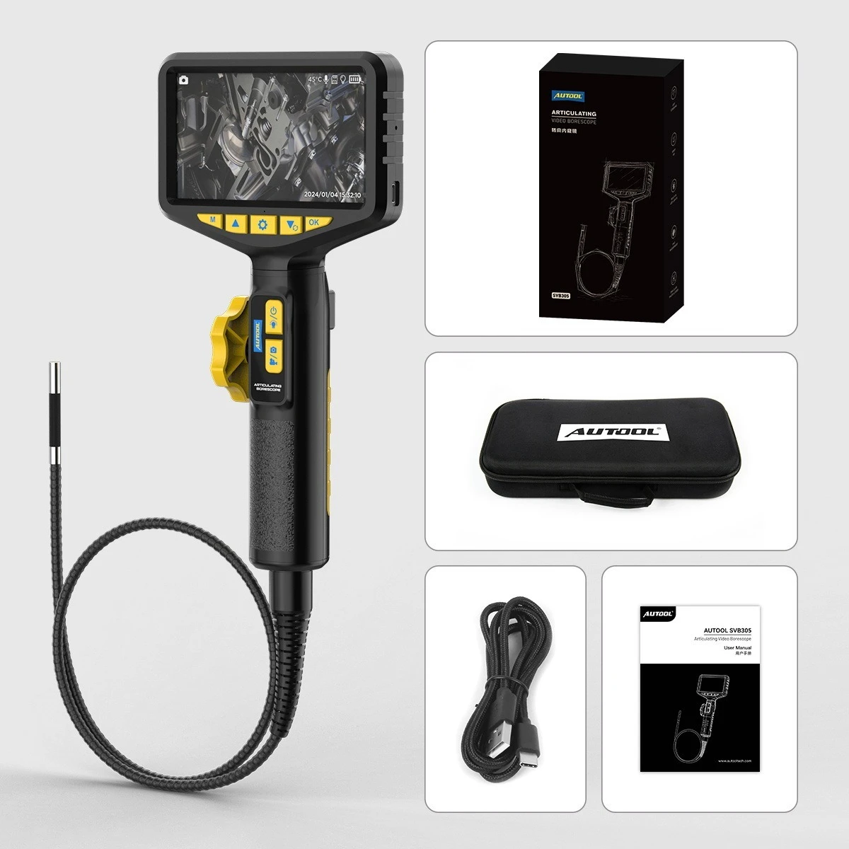 SVB305 Visual Endoscope HD Camera Automotive Maintenance Engine Carbon Deposition Inspection