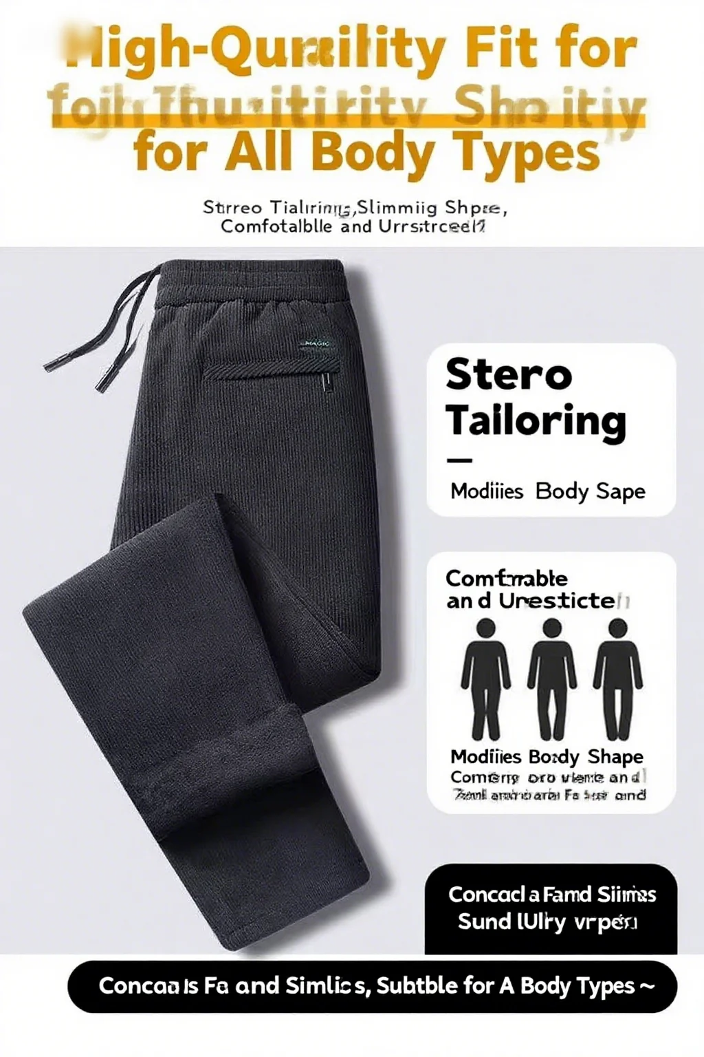 Черно-серые мужские вельветовы – обзор и цена Corduroy Pant Warm