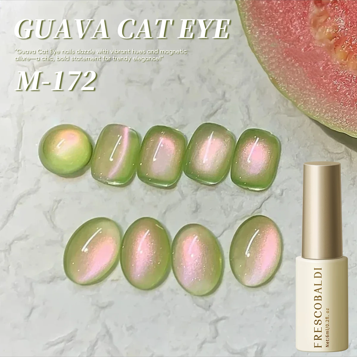 

1pcCylindrical bottle M173--2025 New Nail Art Super Bright Milk Tangerine Ballet Cat's Eye Nail Polish Gel Nail Gel Nail Art DIY