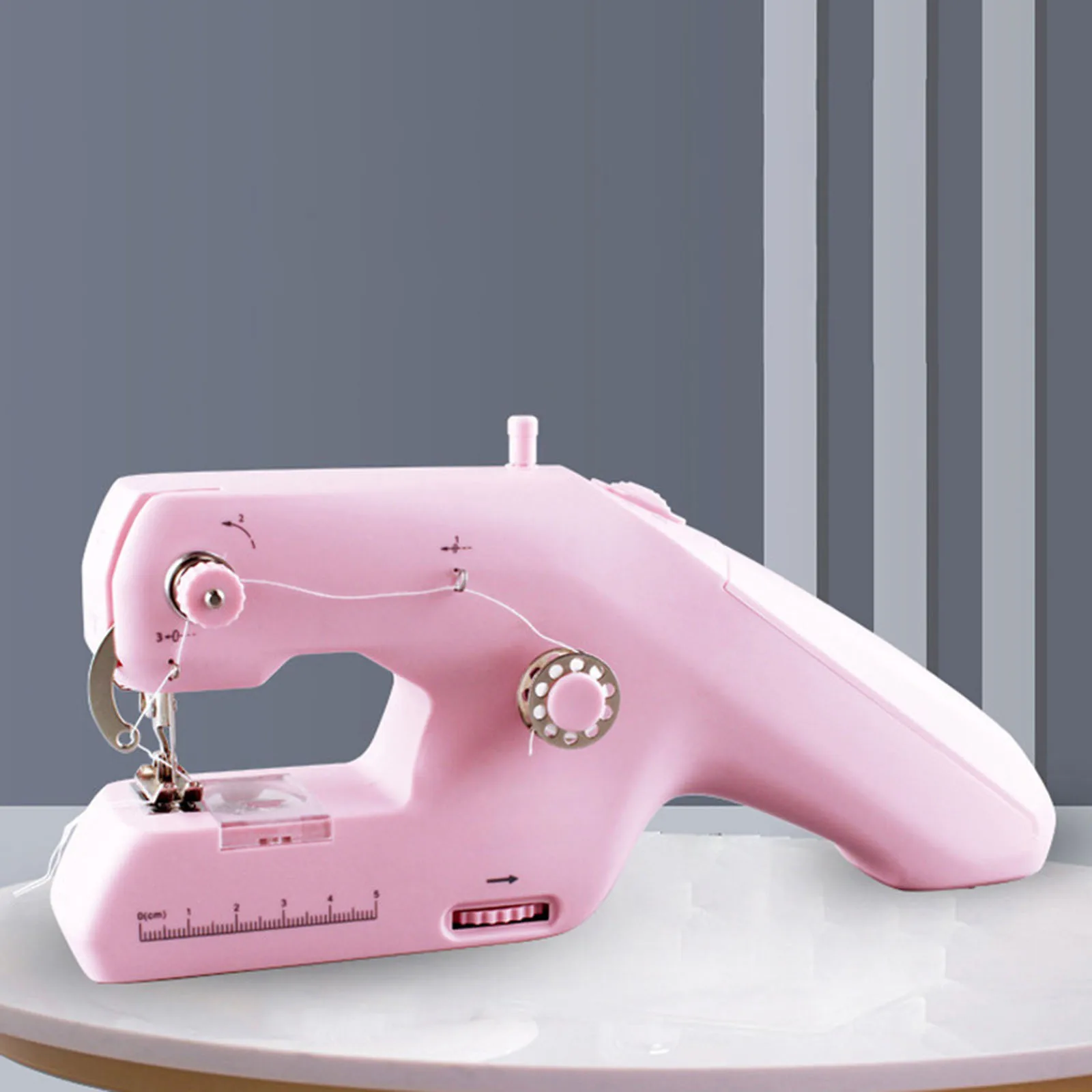 Portable Handheld Sewing Machine Quick Sew Stitch Tool Adult Beginners Mini Mending Machine for Needlework Quilting DIY Curtains