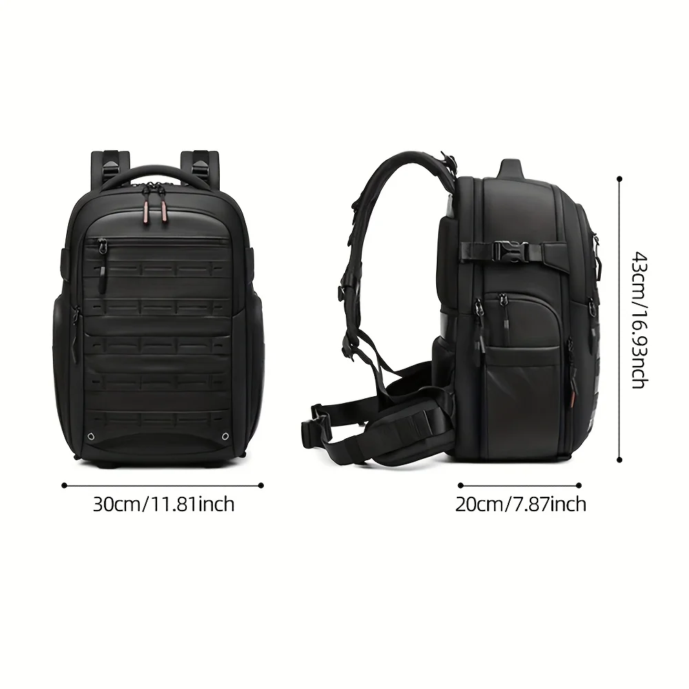 1 DSLR Photography Bag, Multi-Functional Drone Bag, Large Size with TSA Lock, Dry Wet Separation, 17 Inch Laptop Integrated Bac