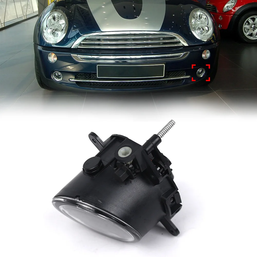 1Pc 63176925049 Left Fog Lights Front Bumper Lamps Driving lens ABS Clear For MINI COOPER R50 Hatchback 2001–2006