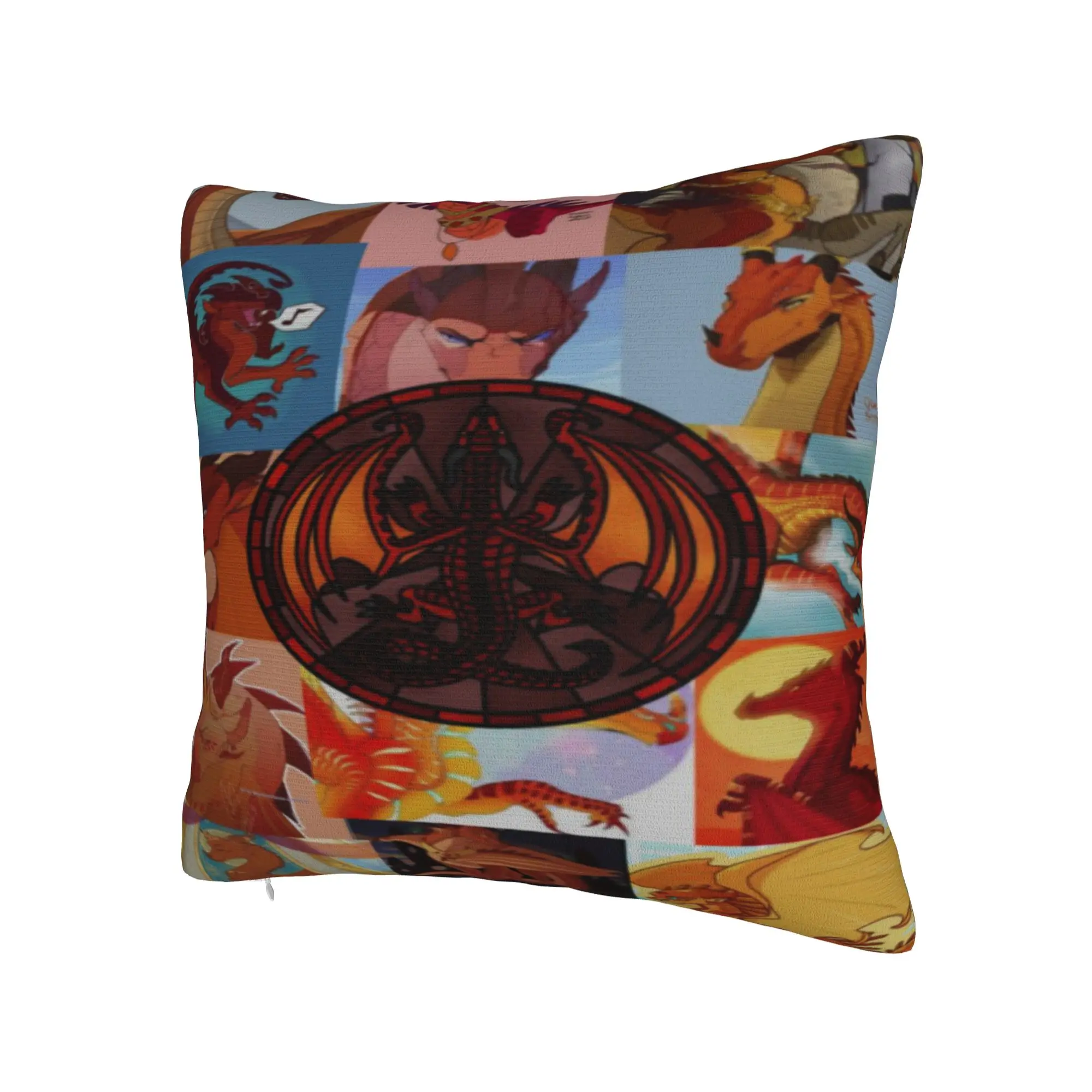 Y2K Living Room Wing Of Fire dragon Decoration Pillowcase Accessories  Pillow Covers Zippered Multiple Sizes