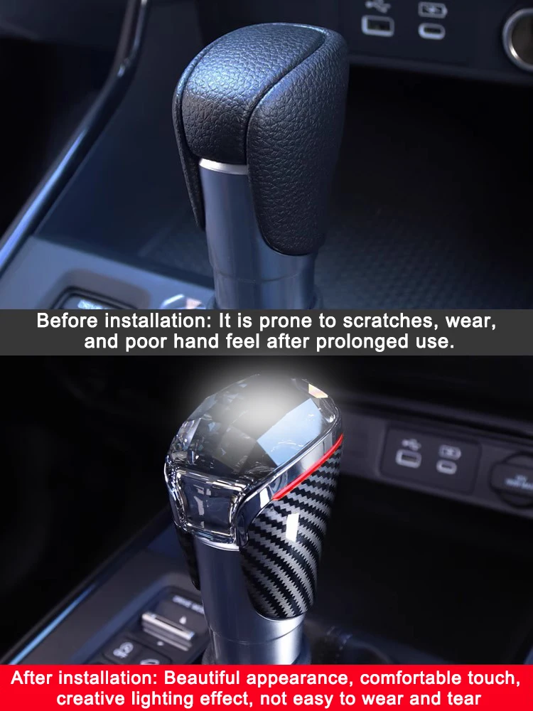 For Honda Accord CRV Fit Civic ZRV XRV Yacht Gear Lever Luminous Crystal Gear shift knob LED Light Modification Accessories