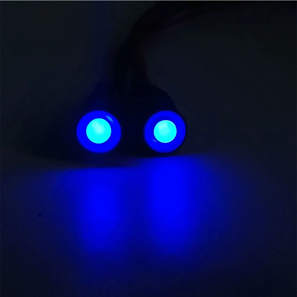 YEAHRUN 22/17/13/10mm RC Car LED Lights Angel & Demon Eyes lampada faro per 1/10 RC Crawler Car Axial SCX10 TRX4 TRX6 D90 Part