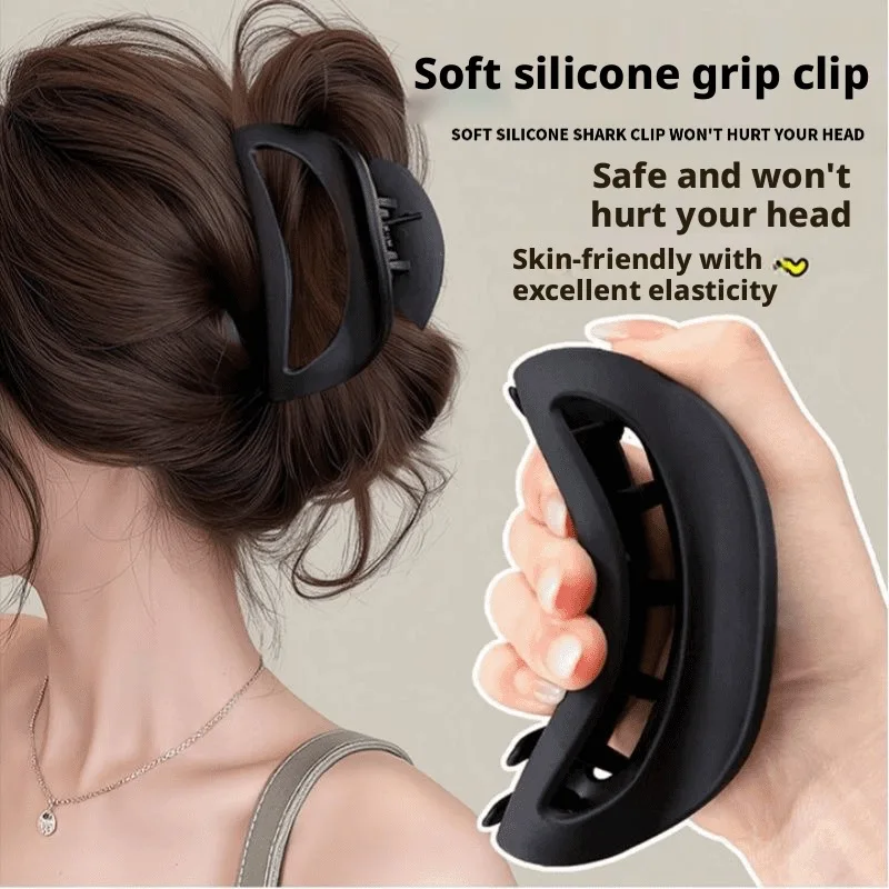 Weicher Silikon-Haarklammer mit edlem Design, perfekt zum Stylen der Haare, ohne Unbehagen zu verursachen oder das Haar zu zerkratzen. – Detail 8