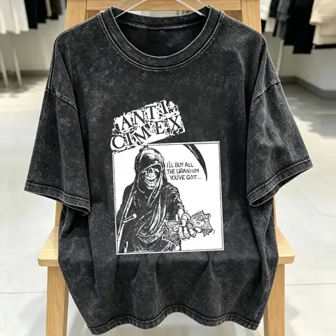washed T Shirt Anti Cimex I'll Buy All The Uranium You've Got Black S234XL 1P238 vintage Washed Stylish homme Casual Soft