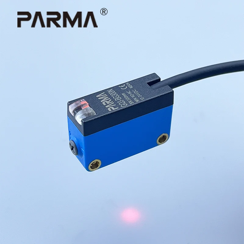 PARMA Background Suppression Photoelectric Sensor NPN PNP 10-30V DC Sensing Distance 30cm Adjustable Square Laser Optical Switch