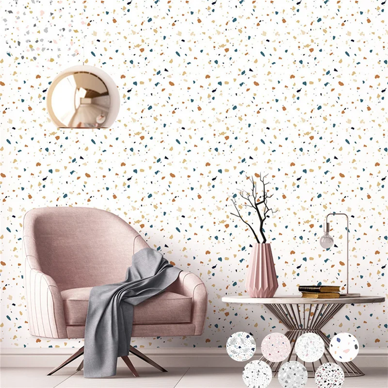 

40x250cm Terrazzo Wallpaper For Living Room Bedroom Wall Decoration Sticker Self-Adhesive Waterproof Mural Wall Paper Home Decor