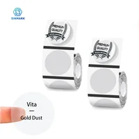 1/2/3 rollos de etiquetas redondas transparentes, rollo de etiquetas adhesivas térmicas de papel para Phomemo M110/120/200 E210 P50 DETONG P1 SINMARK