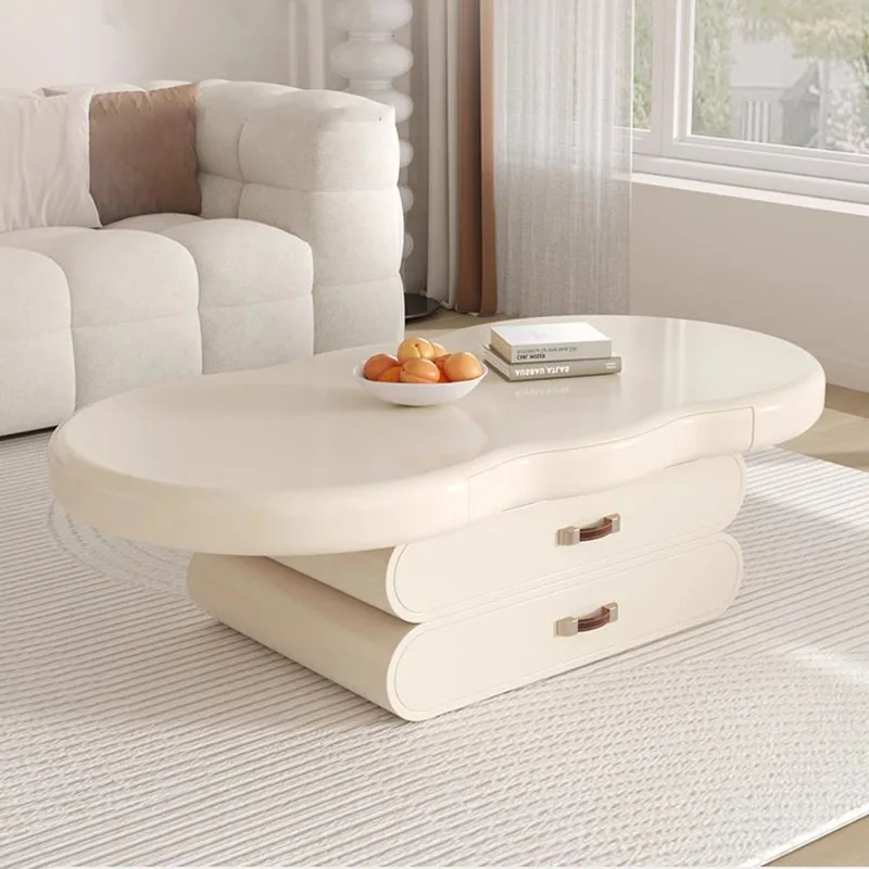 

Cloud Shape Glam Coffee Table Nordic Hidden Storage Luxury Bedroom Coffee Table Living Room Modern Table De Salon Home Furniture