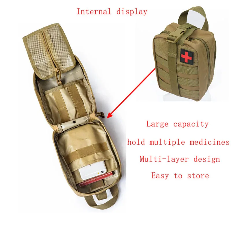 Kit di pronto soccorso tattico Kit medico di emergenza all\'aperto veicolo da caccia militare campeggio strumento di sopravvivenza borsa militare Edc