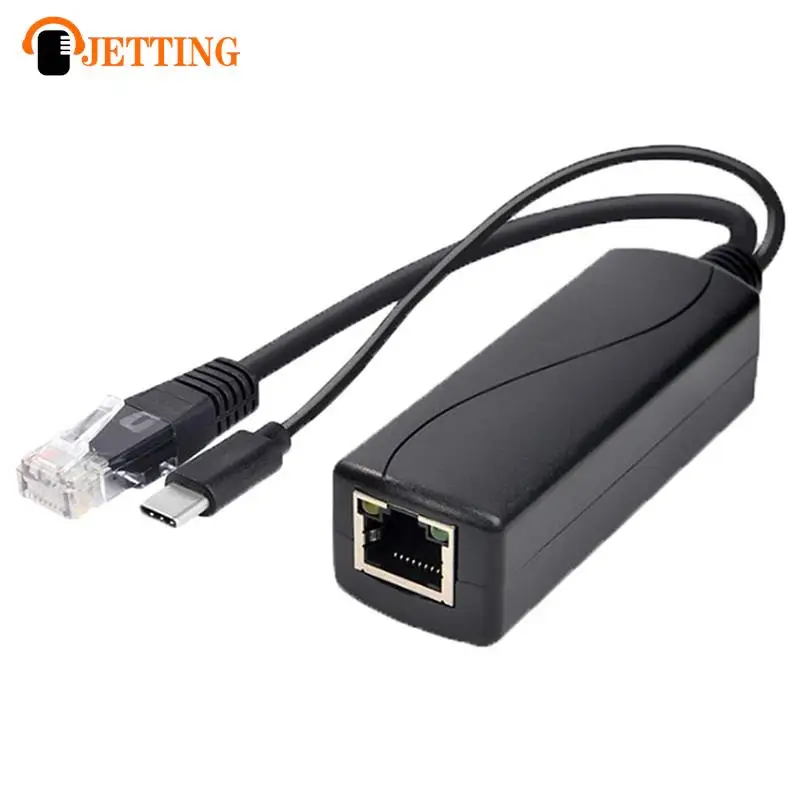 Hot sale TYPE-c poe splitter usb 48v to 5v power over ethernet 802.3af for raspberry