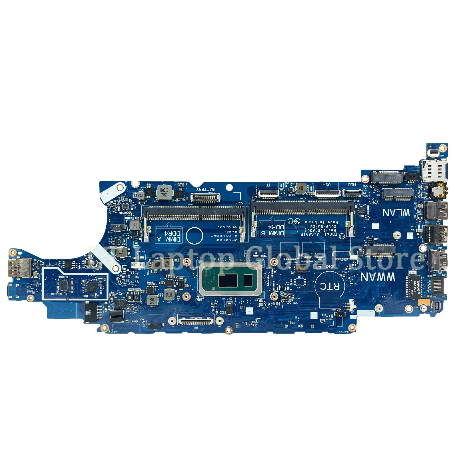 LA-G891P Notebook Mainboard For DELL Latitude 5400 03WM4C 052T0R 01D4XP Laptop Motherboard with CPU i5 i7 8th Gen