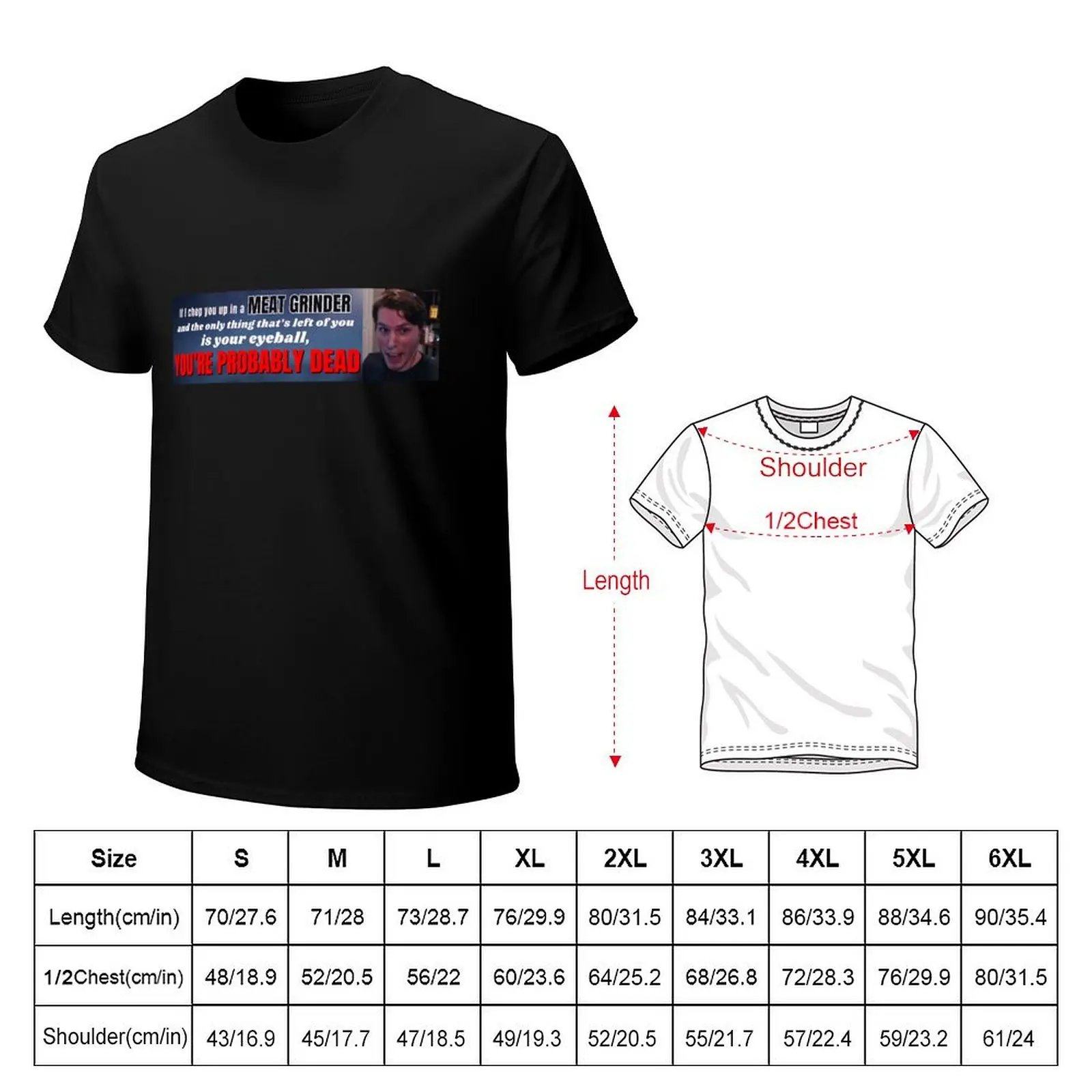 Jerma985 MEAT GRINDER INCIDENT Bumper Sticker T-Shirt t shirt man cotton T-Shirt