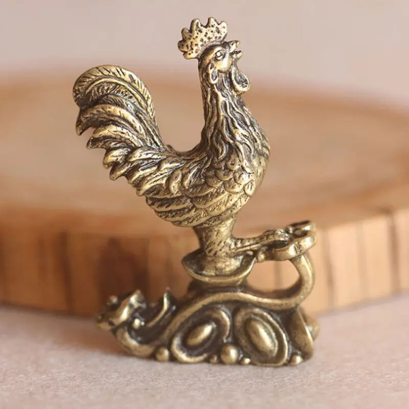 high-end-brass-chien-artifacts-home-decorations-chinese-sle-personalized-large-rooster-tea-pets-ornamental-pieces