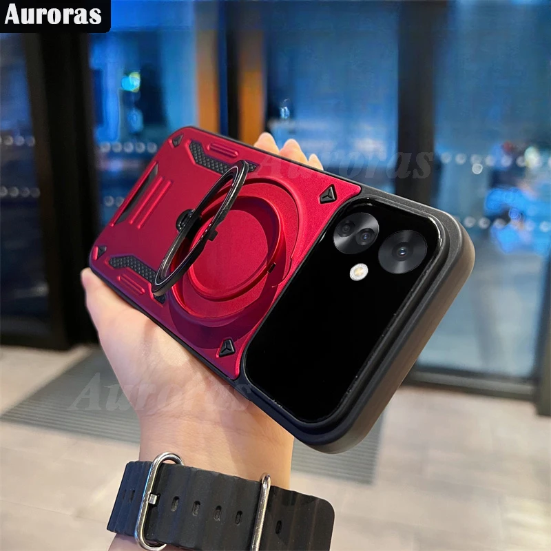 

Auroras For OPPO Reno 8T 5G 4G Magnetic Bracket Support Camera Protect Hard Shell For OPPO A58 A78 A79 5G Phone Case Funda Capa