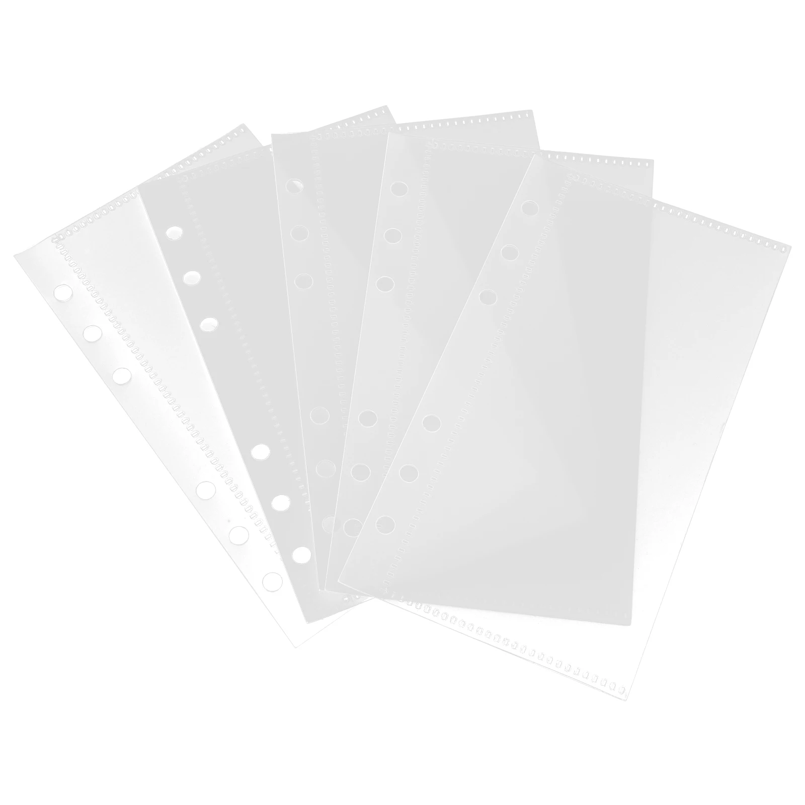 

5pcs PP Partition Pages Clear Binder Pockets Portable Multi-use Loose Leaf Notebook Inserts Blue Color Storage