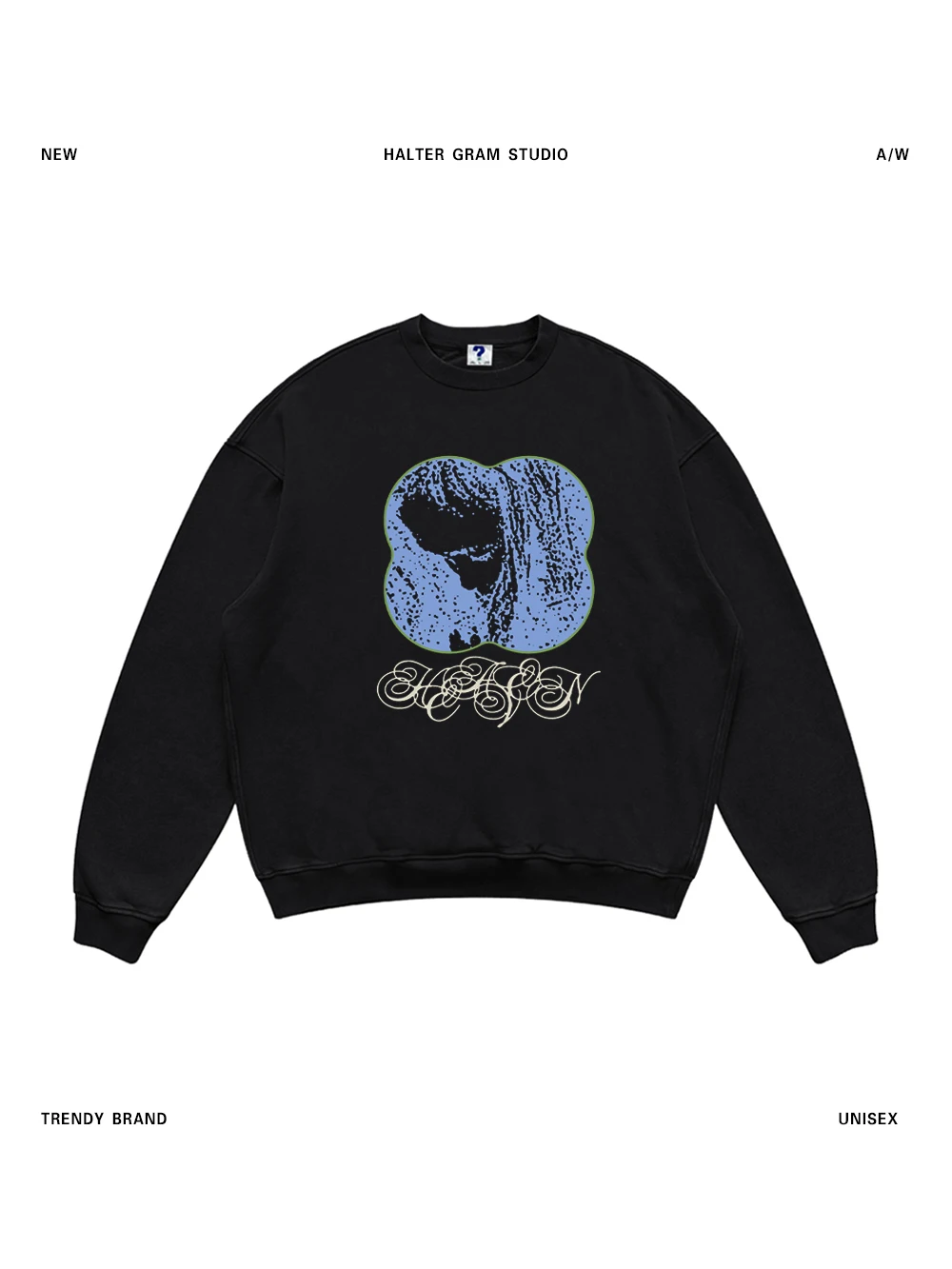 

Retro American Sle Oversize round Ne Sweatirt ex Loose Fit Autumn Winter Warm Cotton Crew Ne Pullover for Couples