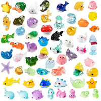 Mini Ocean Resin Animals Tiny Sea Animals Figurines Marine Miniature Animals Aquarium Ornaments Home Decorations