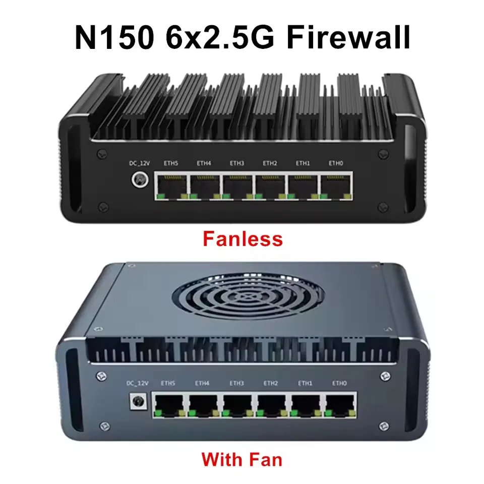 

Intel N150 N100 Firewall Appliance 6x2.5G i226-V Мини-ПК DDR5 2xNVMe Промышленный компьютер pfSense Домашний сервер OPNsense Proxmox