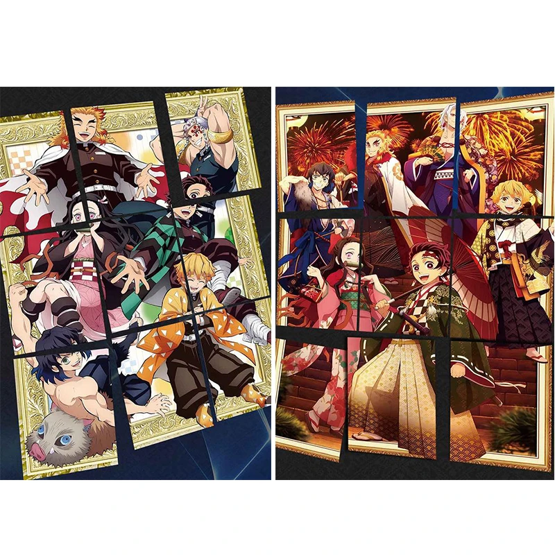 

Demon Slayer Puzzle cards Uzui Tengen Kamado Tanjirou Agatsuma Zenitsu Hashibira Inosuke boy Toy collection Birthday gifts