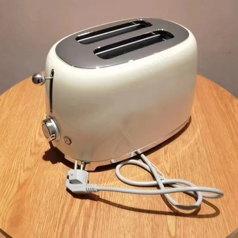 Retro Stainless Steel Toaster Automatic Breakfast Bread Toaster Vintage Style Household Multi-slice Bread Maker