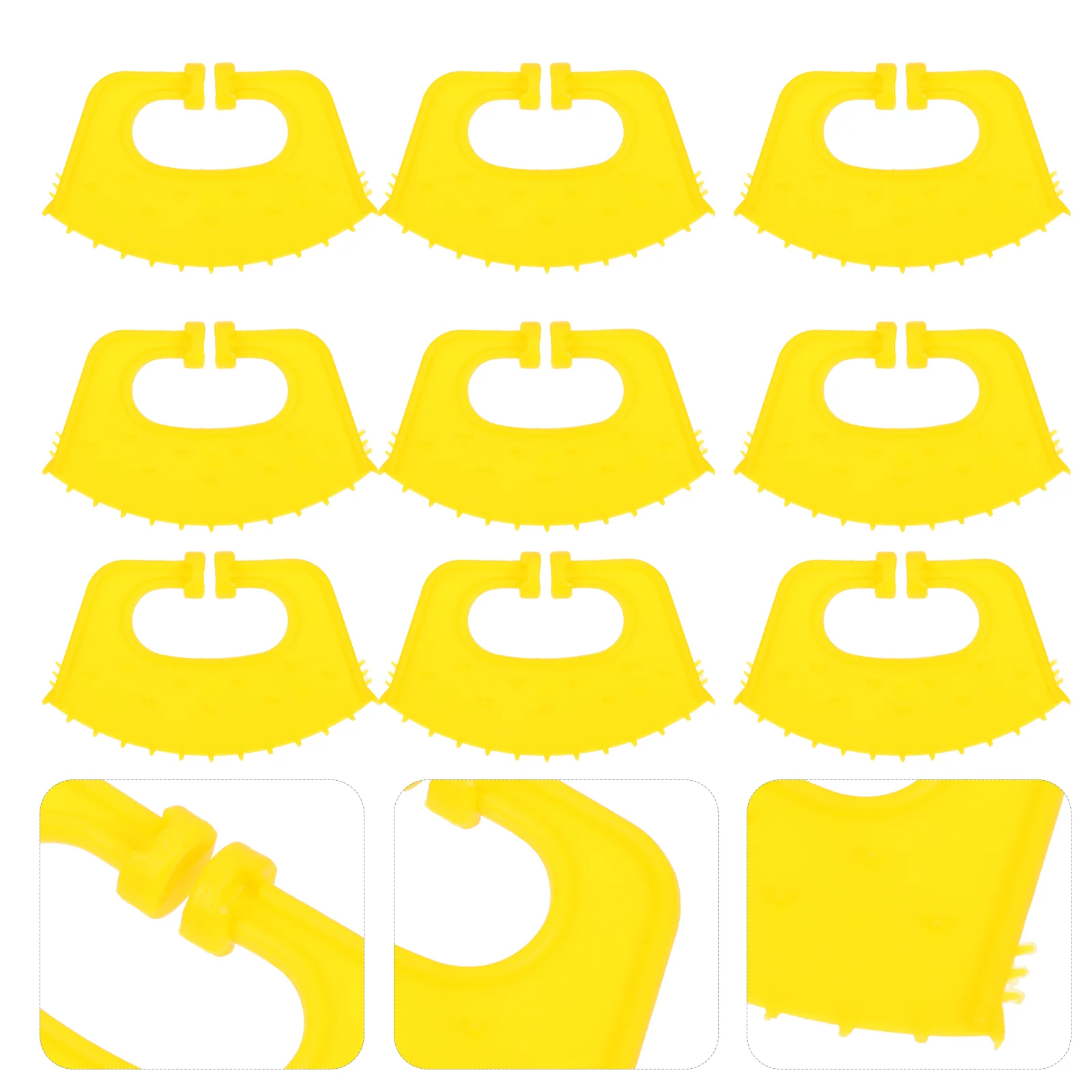 

10 Pcs Nose Ring Calf Weaner Livestock Supply Plastic Clip Weaning Tool Equipment Yellow Clamps