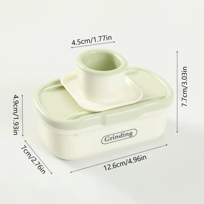 Mini Plastic Garlic Planer Baby Complementary Food Household Manual Garlic Grinder 2 In 1 With Hand Guard Ginger Grinding Grater