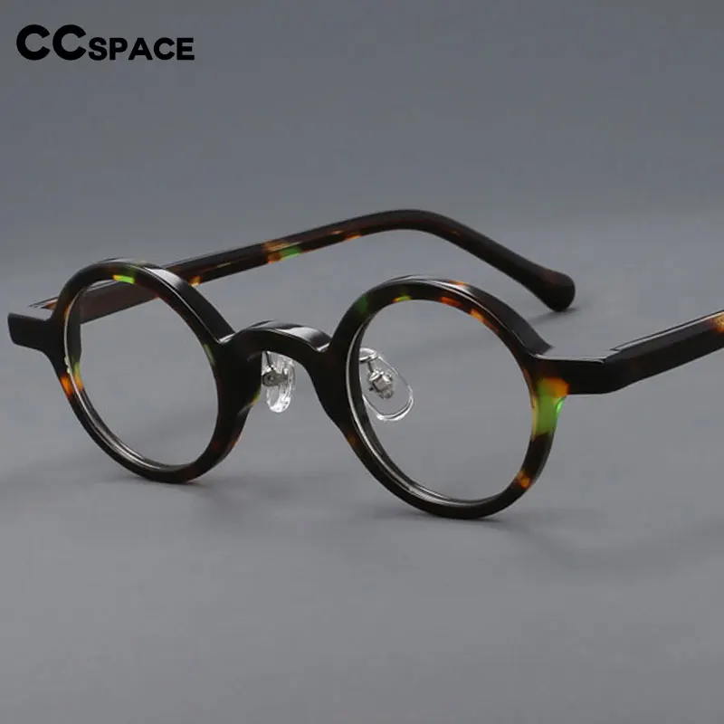 55698 Men Vintage Small Frame Acetate Glasses Frame Handmade Fashion Simple Women Prescription Glasses