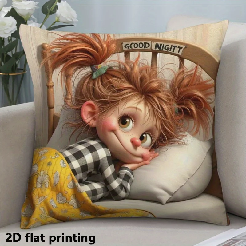 كيس وسادة Chucky Doll - طباعة نابضة بالحياة، بوليستر مضاد للحساسية، سحاب، قابل للغسل في الغسالة، بوهيمي، ديكور للسرير/الأريكة، هدية #5