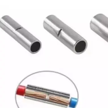 200Pcs Non Insulated Butt Connectors Tin Plated Copper Crimp Terminals For AWG 22-10 Wire Cable Electrical DIY Projects