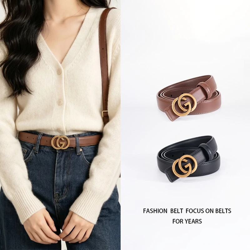 Women's Casual Adjustable Belt in Multiple Colors for Daily Commuting Versatile Accessory to Wear with Dresses And Jeans