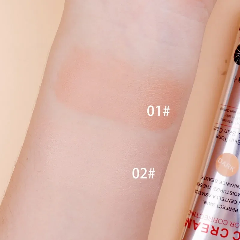 Moisturizing CC Cream 45ml Natural Lasting Brightening Whitening Skin Color Waterproof Concealer Cream Liquid Foundation Makeup