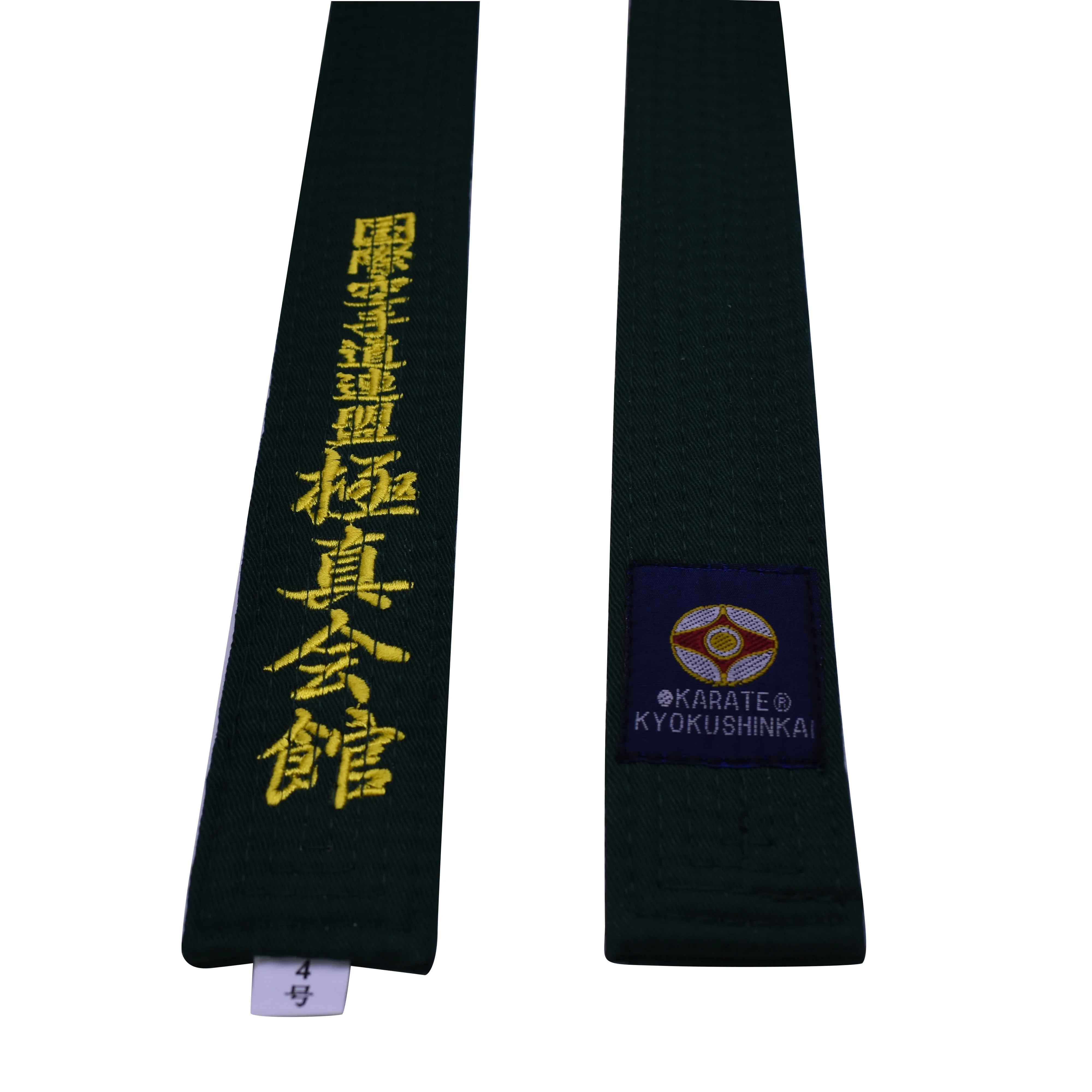 Kyokushin Karate Belt Karate Kyokushinkai Belts Japan Tokyodo Belts with Customized Embroidered Words Black Belt Karate