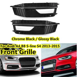 For Audi A4 B8 S-Line S4 2012 2013 2014 2015 Pair Gloss Black Front Bumper Lower Fog Light Grill Grille 8K0807681P 8K0807682P