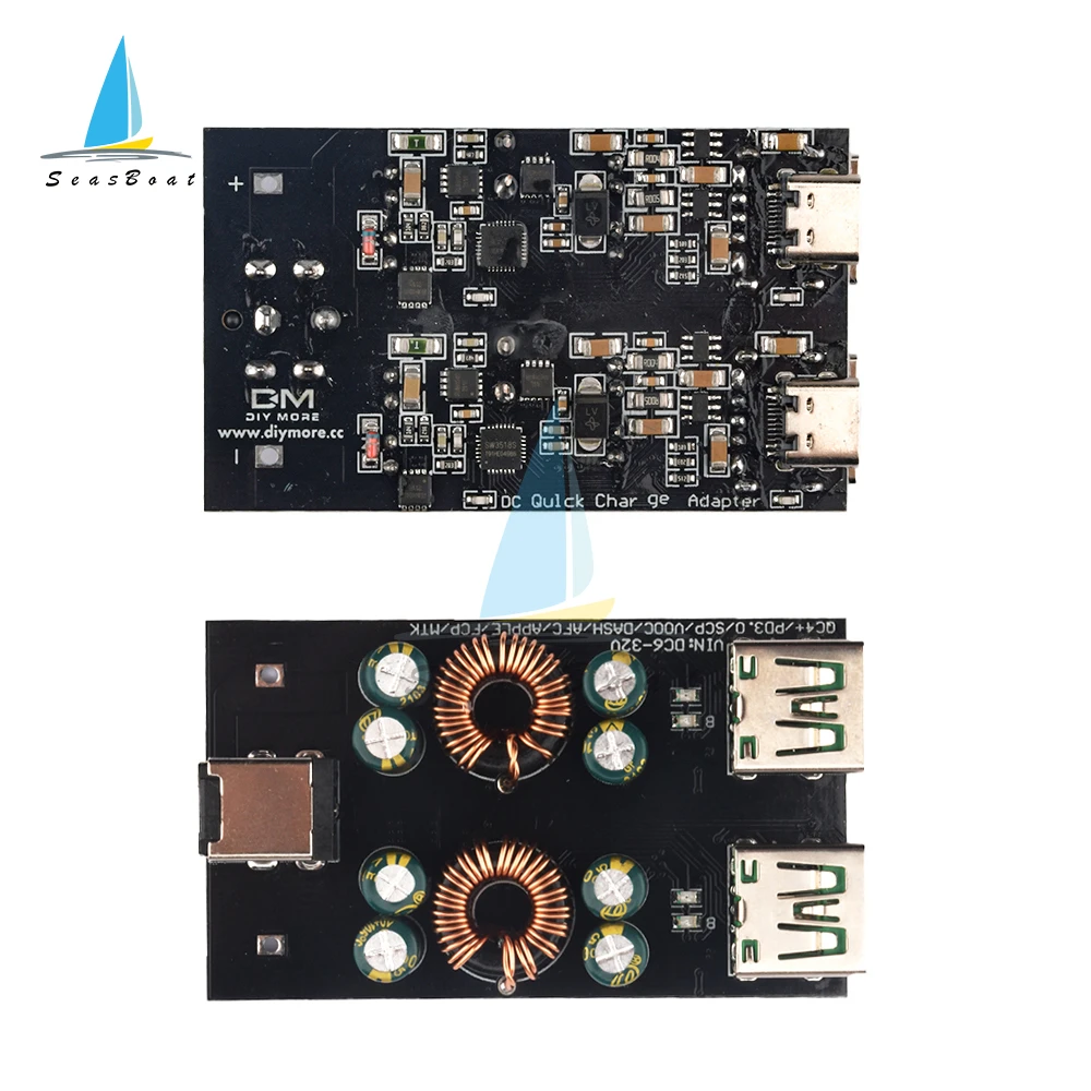 Fast Charging Power Module DC6-32V QC4.0 PD3.0 USB Type-C Mobile Phone Fast Quick Charger Circuit Board Step-down Module